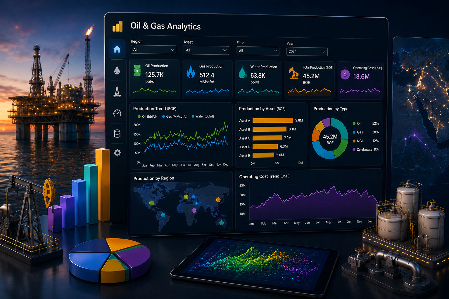Power BI Essentials for Oil & Gas: Optimizing Drilling, Production, and Reservoir Management